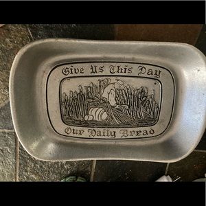 Wilton Pewter GIVE US THIS Day Our DAILY BREAD Plate Mount Joy PA